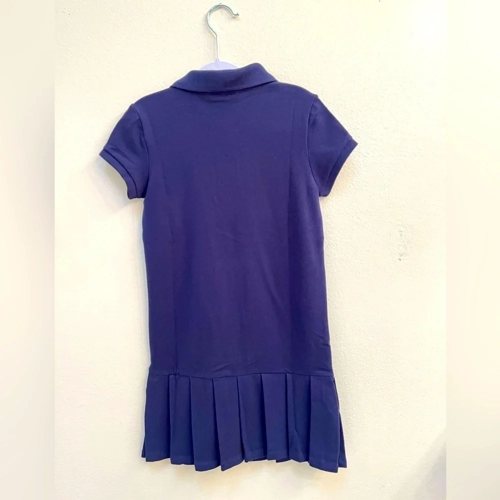 Polo Ralph Lauren Pleated Cotton Polo Navy Dress size 5&6